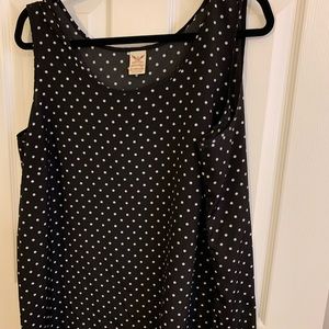 Black Polka dot sleeveless top
